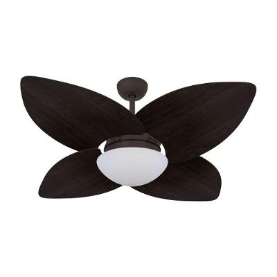 Ventilador De Teto Marrom Texturizado 4 Pás Marrom 220V