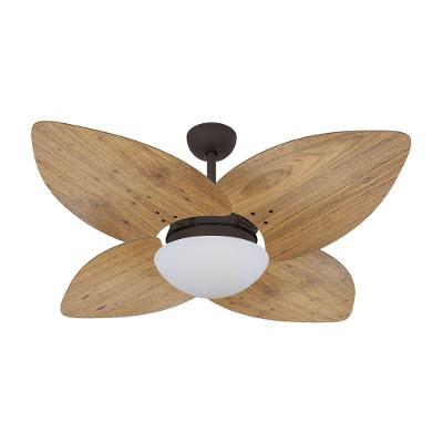 Ventilador De Teto Marrom 4 Pás Rádica 220V