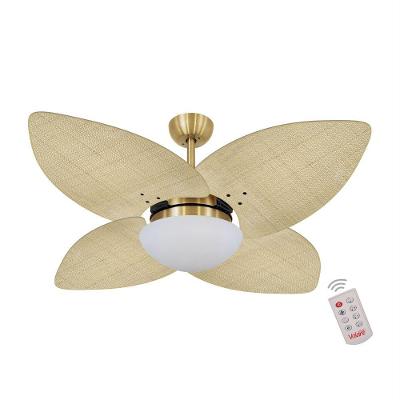 Ventilador De Teto Dourado 4 Pás 220v C/ Controle