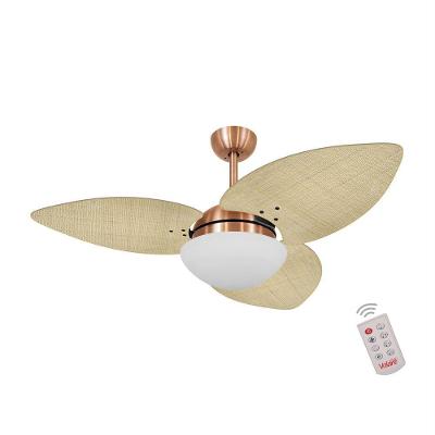 Ventilador De Teto 3 Pás Palmae Natural 220v C/ Controle
