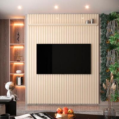 Painel Ripado Para Tv Até 75 Polegadas Intense 180cm Cor:off White Off White