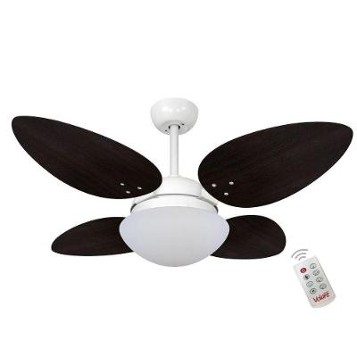 Ventilador Volare Petalo Quad Marrom 127V E Controle Remoto