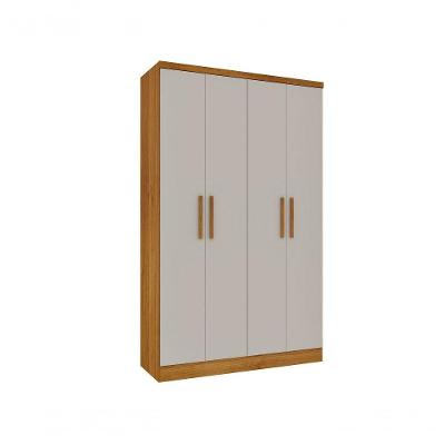 Guarda Roupa Amsterdam 4 Portas Tcil Cinamomo/Off White.