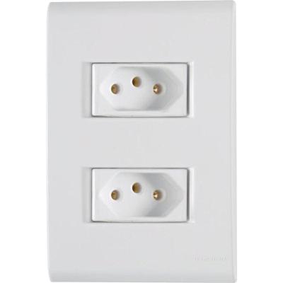 Conjunto 4 X 2 Com 2 Tomadas 2p+t 20a 250v Liz Branco - Tramontina