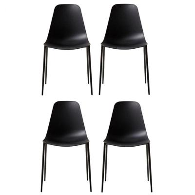 Kit 4 Cadeiras Miami Com Assento Em Polipropileno Fratini Preto