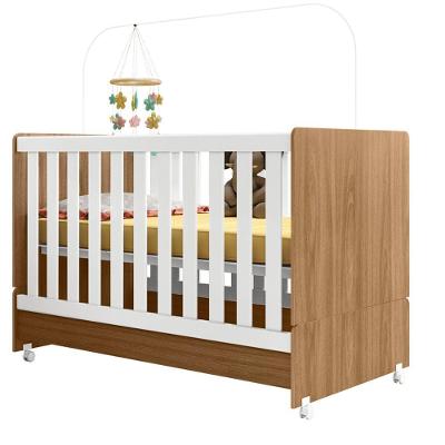 Berço Mini Cama 2 Em 1 Encanto Nature Branco Plla