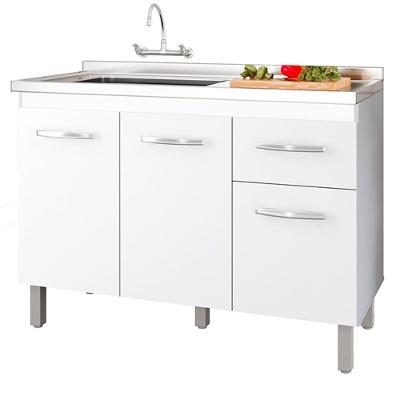 Balcao Para Pia Sem Tampo Anita 120 Cm Mobbs Branco