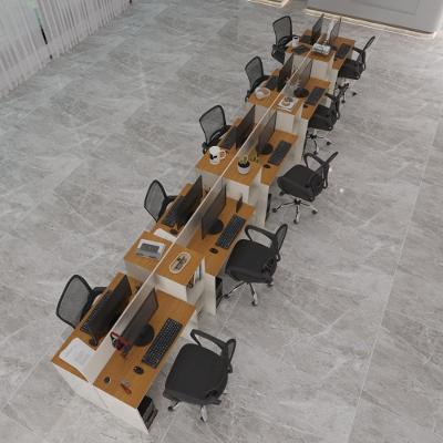 Estação De Trabalho 10 Lugares Smart Office 10 Mesas 8 Armários Livreiro Off White E Cedro