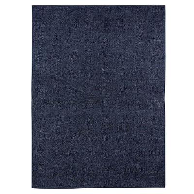 Tapete Sala Antiderrapante Linen 04 Azul 1,00x1,40m