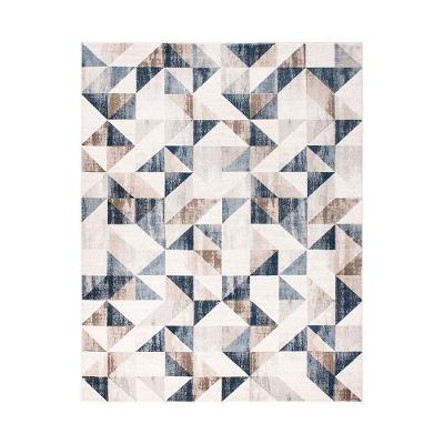 Tapete Para Sala Condor 04 Azul-cinza 3,00x4,00m - Edantex