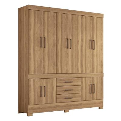 Guarda Roupa Casal 10 Portas E 3 Gavetas New Murano Amêndola Touch