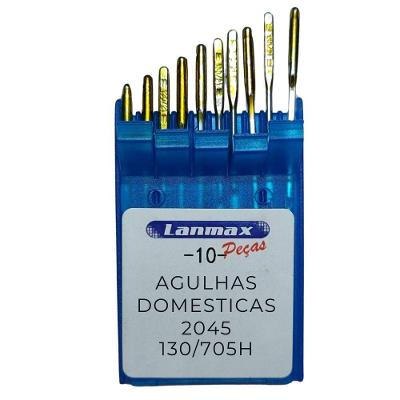 Agulha Para Máquina Doméstica 2045 Nº 21 Lanmax - Pct 10 Unidades