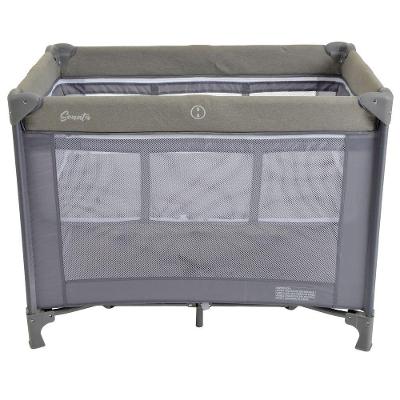 Berço Portátil Burigotto Sonata Desmontável Com Mosquiteiro Cinza Gray