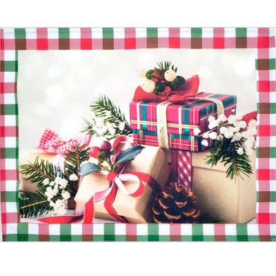 Kit 4 Jogos Americanos Caixa De Presente Natal 43cmx34cm