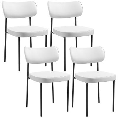 Kit 04 Cadeiras Decorativas Para Sala De Jantar Melina L02 Facto Branco - Lyam Decor