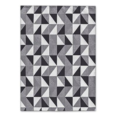 Tapete Jacquard 50010preto Dallas 1,35 Mx 1,00 M Atualizado Preto