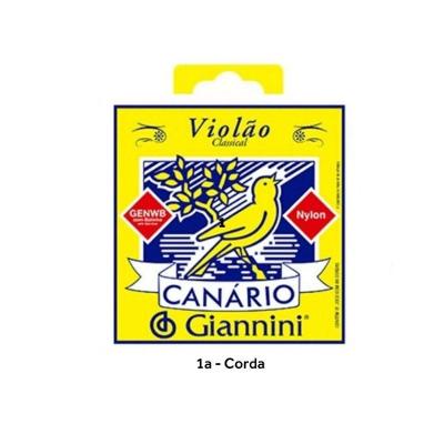 Corda Nylon Violao Genwb 1a (mi) C/ Bolinha C/6 Giannini