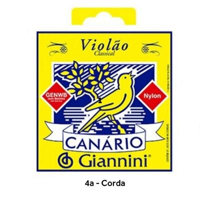 Corda Nylon Violao Genwb 4a (re) C/ Bolinha C/6 Giannini