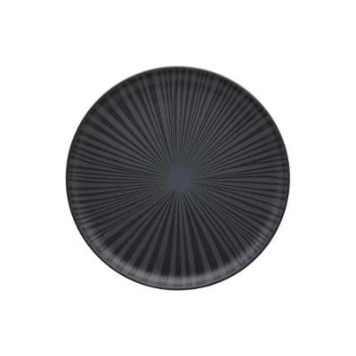 Prato Sobremesa Em Cerâmica Flat ônix 20cm Oxford