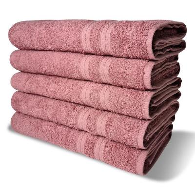 5 Toalhas Super Felpudas Grande E Grossa Algodão 80x150 Itália Soft Beka Rosê