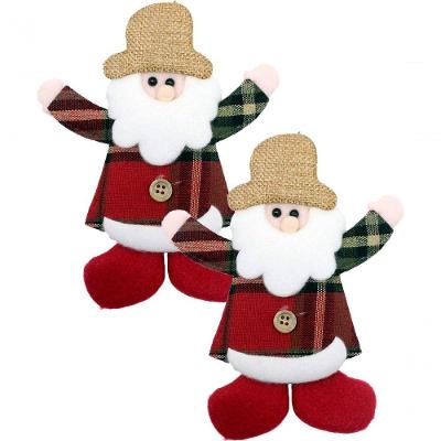 Kit 6 Pendente Enfeite árvore Natal Boneco Papai Noel 15cm