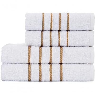 Jogo De Toalha 2 Banho + 2 Rosto Montreal 100% Algodão Alta Absorção Branco