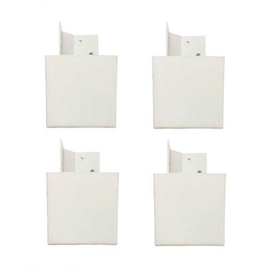 Kit 4 Pés Para Guarda Roupas Armários Roupeiros Branco Fox