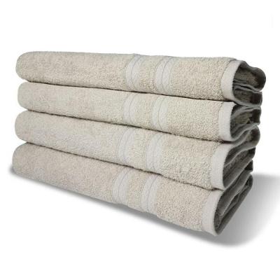 Kit 4 Toalhas De Banho 430g m² Grande Super Grossa 80x150cm Itália Soft Bege