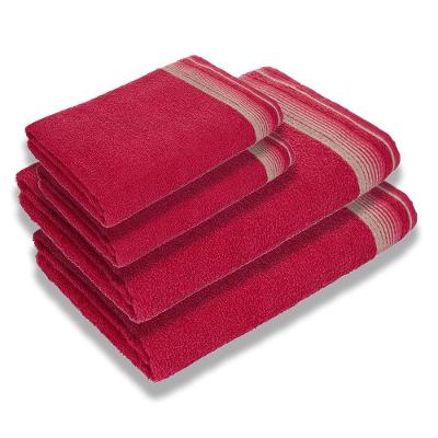 Jogo Com 4 Toalhas Luxury Soft Beka 360 G m² 2 Banho + 2 Rosto Luxo Cereja
