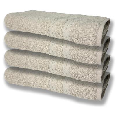 4 Toalhas Super Felpudas Grande E Grossa Algodão 80x150 Itália Soft Beka Bege Bege