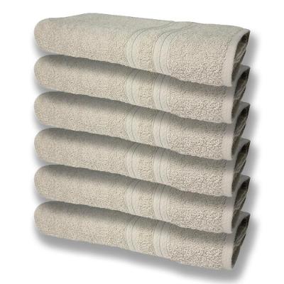 6 Toalhas Grande Super Felpudas E Grossa Algodão 80x150 Itália Soft Beka Bege Bege