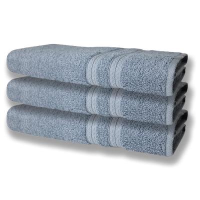 3 Toalhas Super Felpudas Grande E Grossa Algodão 80x150 Itália Soft BekaAzul