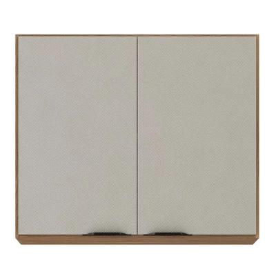 Armário Aéreo Firenze 2 Portas 80cm Demóbile Amêndola Nude Prime