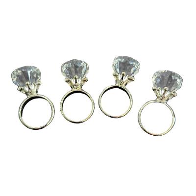 Anel Porta Guardanapo Cristal Acrílico Kit 4 Peças