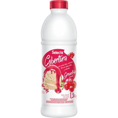 Cobertura Concentrado De Sorvete E Sobremesas Selecta 1,3kg - Groselha