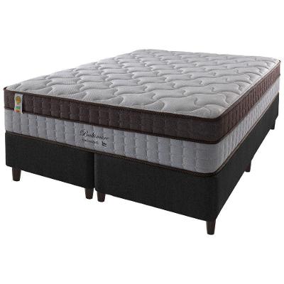 Cama Box Queen Preto + Colchão Molas Baltimore 158cm