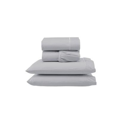 Jogo De Lençol Versatile Ponto Palito Completo 4 Peças King Micropercal cinza