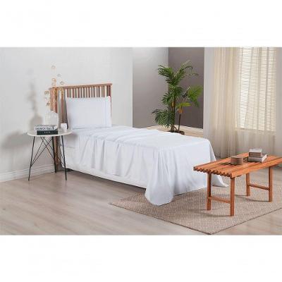 Jogo De Lençol Versatile Ponto Palito Completo 3 Peças Solteiro Micropercal branco