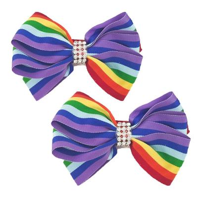 Presilha Laço Enfeite Lgbt Cabelos Kit 2 Unidades Colorido