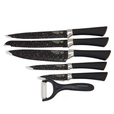 Conjunto Facas 6 Peças Inox Churrasco Gourmet Pretas