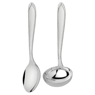 Kit Colher De Arroz E Concha Para Feijão Tramontina Laguna Inox