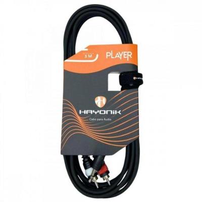 Cabo De áudio Player P2 X Rca 3m Preto Hayonik