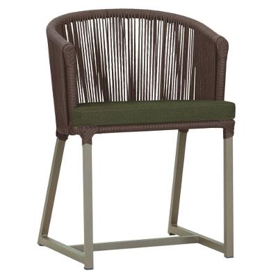 Cadeira De Jantar Noronha Alumínio Fendi E13 Trama Original Marrom