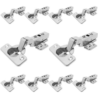 Kit 10 Dobradiça Curva Armário 35mm Amortecedor Tradestar