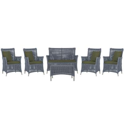 Jogo Sofá 4 Poltronas E Mesa Igapó Fendi E13 Trama Original Prata