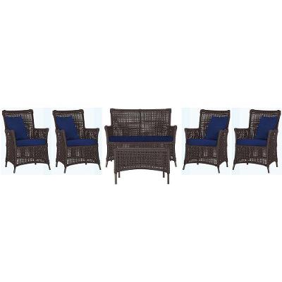 Jogo Sofá 4 Poltronas E Mesa Igapó Marrom E10 Trama Original Marrom