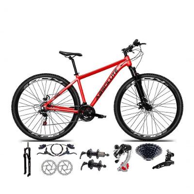 Bicicleta Aro 29 Absolute Nero 5 Câmbios Shimano 24v K7 Freios Hidráulicos Garfo Trava - Vermelho 19