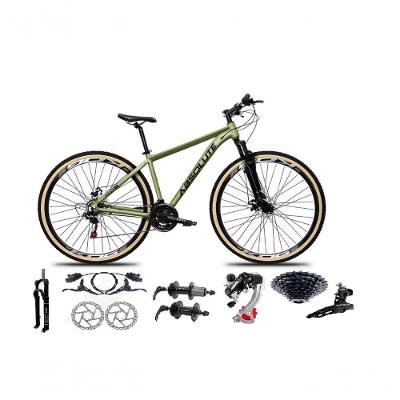 Bicicleta Aro 29 Absolute Nero 5 Câmbios Shimano 24v K7 Freios Hidráulicos Garfo Trava Com Pneu Faixa - Oliva Tam.19