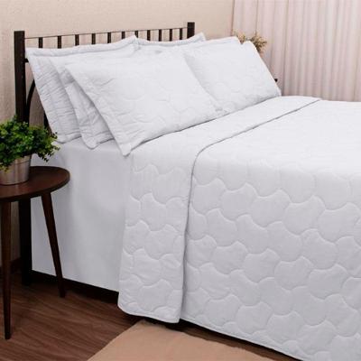 Kit Cobre Leito Buettner Liso Casal Sonata Branco
