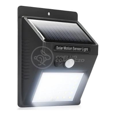 Luminária Solar 30 Leds Sensor De Movimento Lâmpada á Prova D'água Para área Externa Jardim